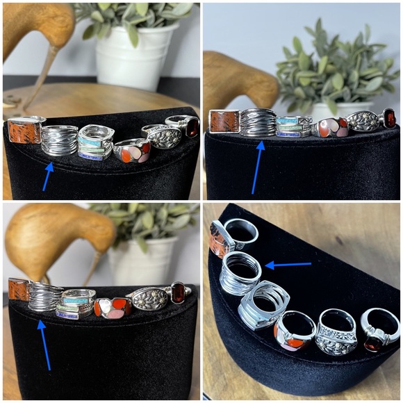 Wrinkled Sterling Silver Band Ring - Picture 7 of 7